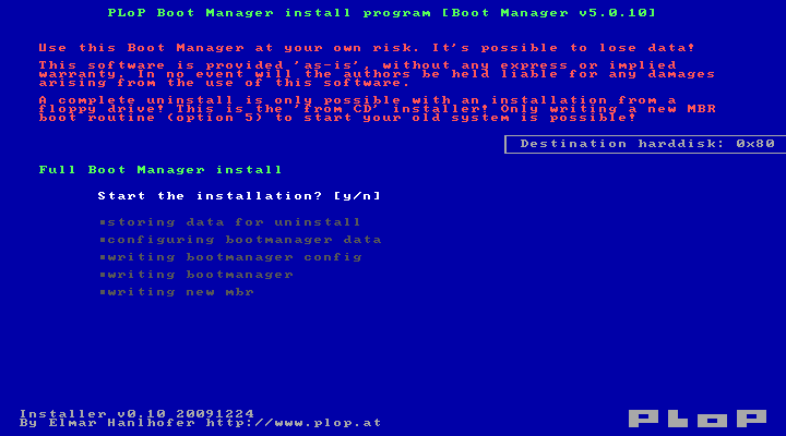 Загрузка с флешки при помощи PLoP Boot Manager при отсутствии в BIOS выбора загрузки с USB. http://shparg.narod.ru/index/0-24