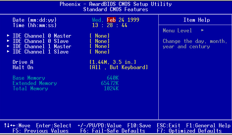 phoenix awardbios cmos setup utility reset